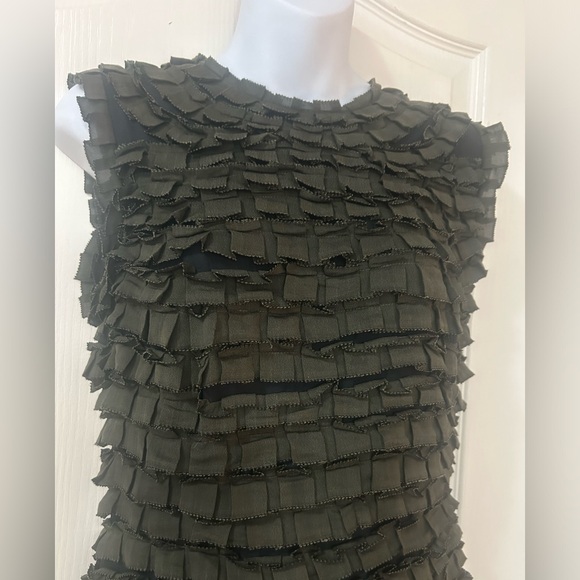 Sandro Black Ruffle Mini Dress - Picture 3 of 7